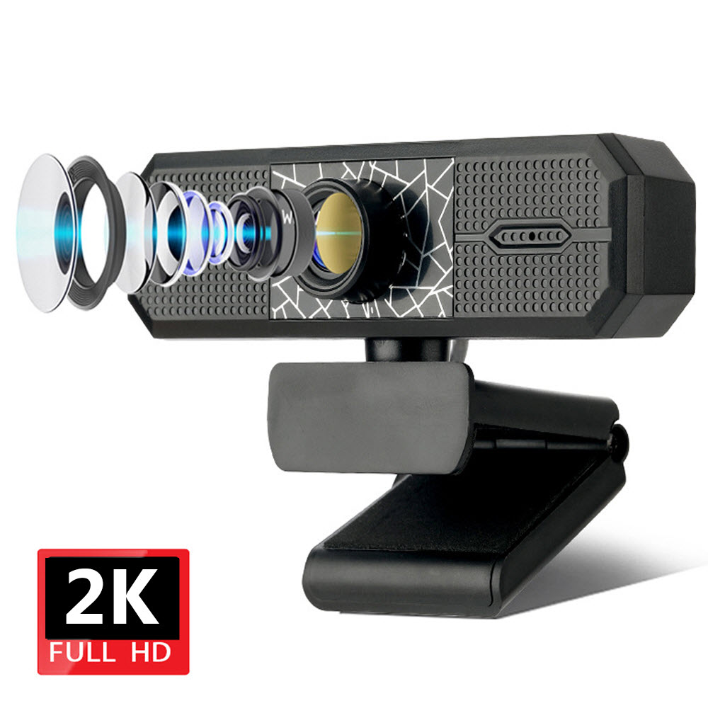 Webcam 2K Full HD Video Mini Web Camera With Microphone
