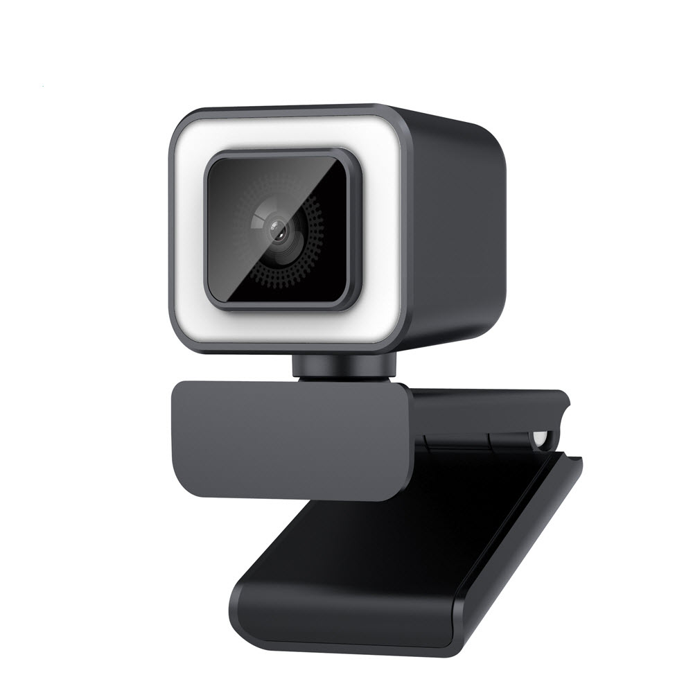 Webcam 1080P 2K Full HD Web Camera With Microphone Light